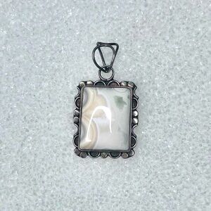 ***💲BOGO💲***  Lace agate Sterling silver pendant